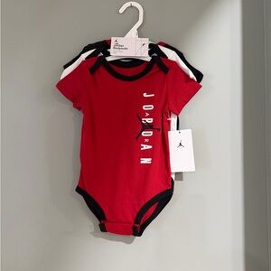 Nike Red and Black Kids Bodysuit